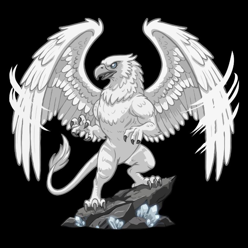 Mythical Gryphon on Crystal Rock