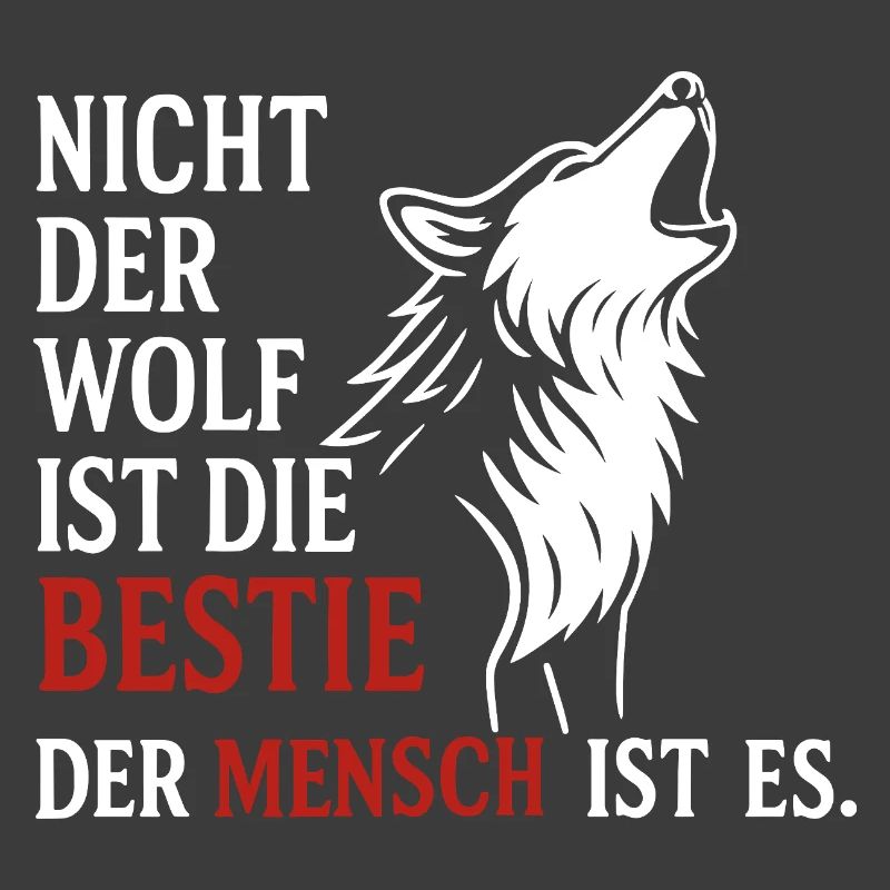 CoolesWolfs Design mit Spruch