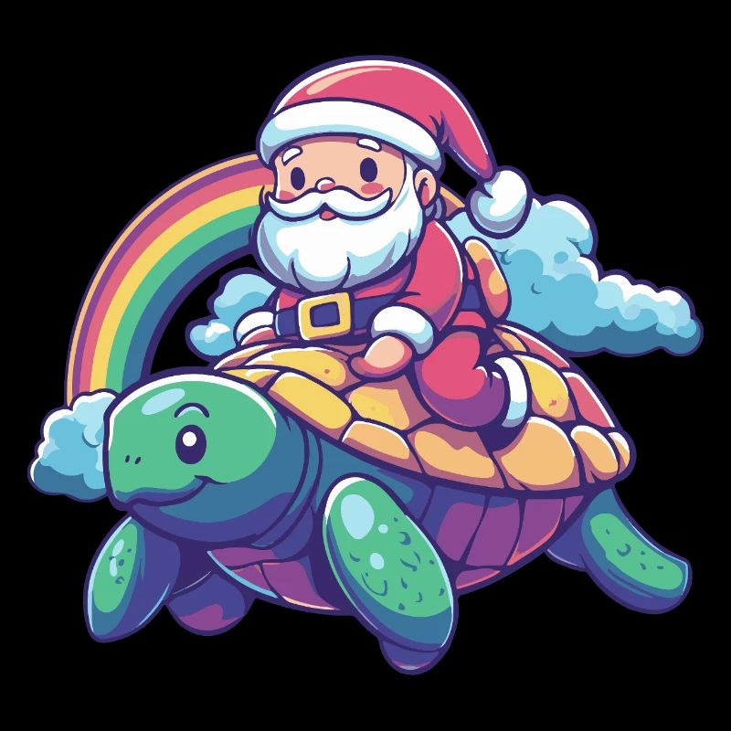 Turtle Santa Claus Christmas
