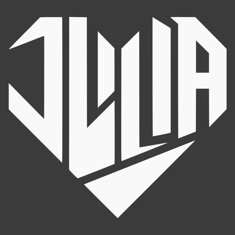 Julia Name Design Heart Design - Color Variable