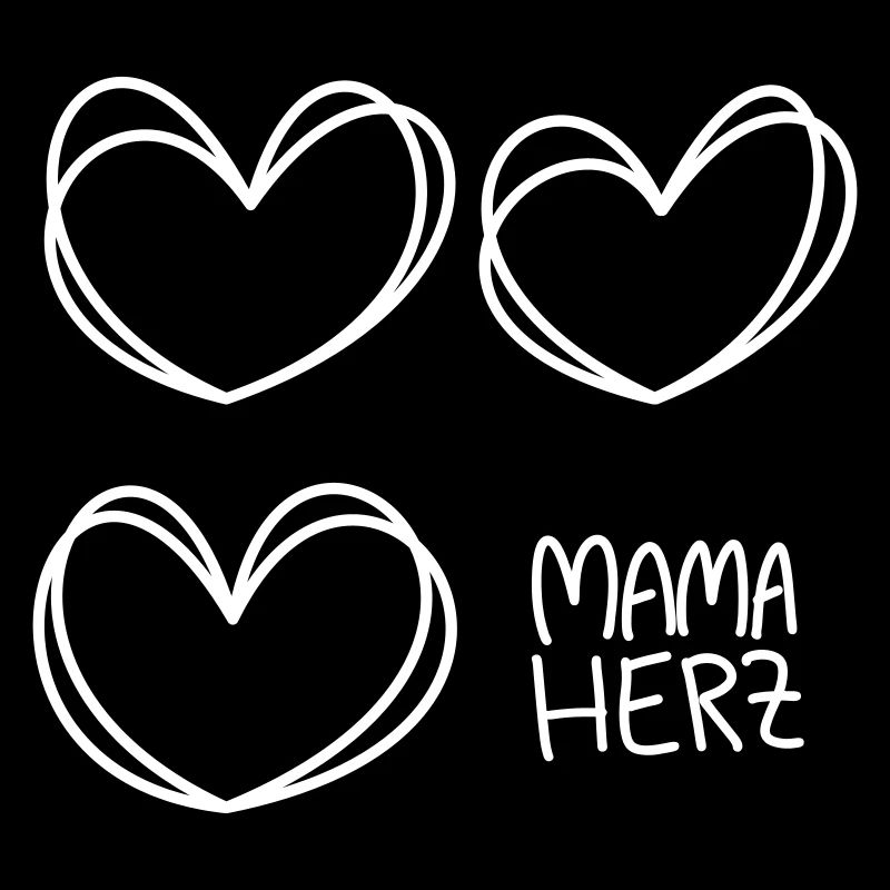 Coeurs dessinés à la main Coeur de maman