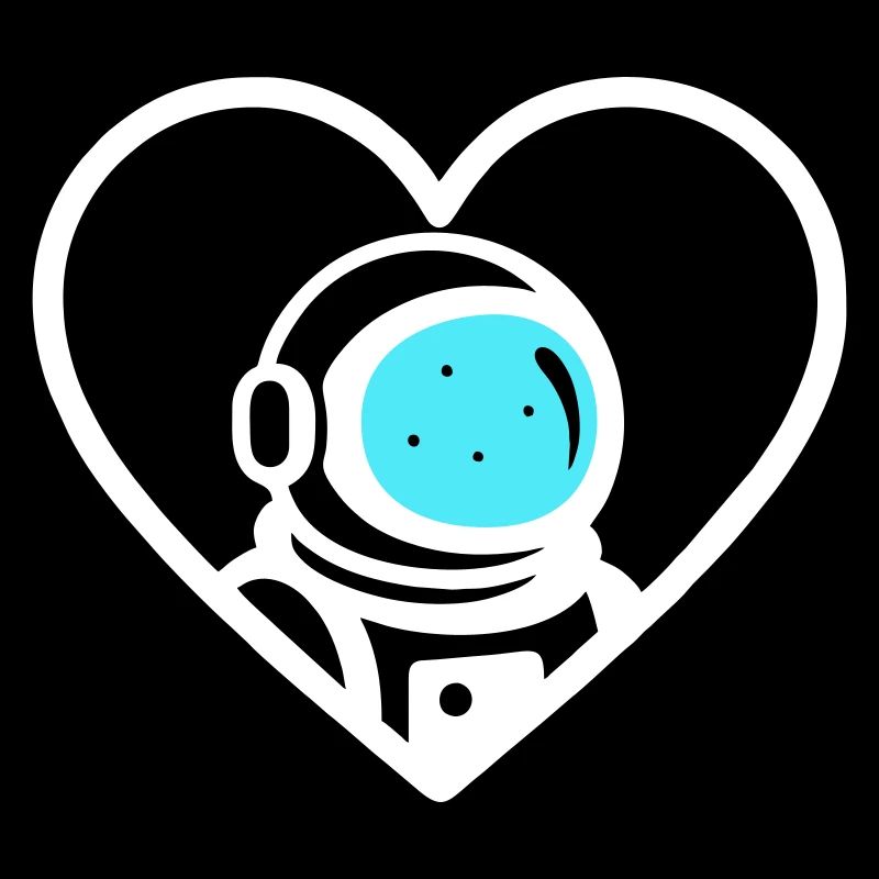 Casque cosmique spatial de cœur d’astronaute