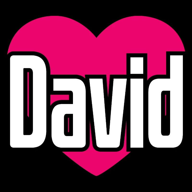 J’aime David Coeur rose J’aime David