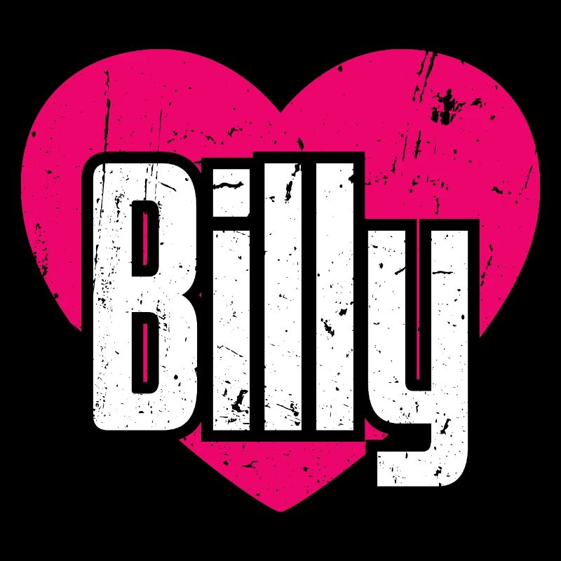 J’aime Billy Coeur Rose J’aime Billy