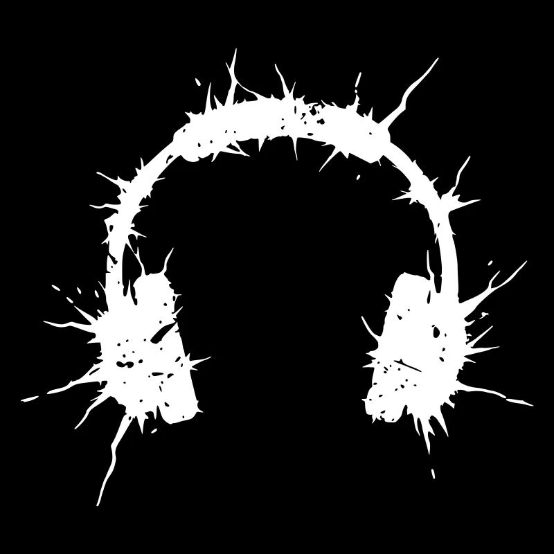 Kopfhörer Grunge Explosion Kunst Vektor