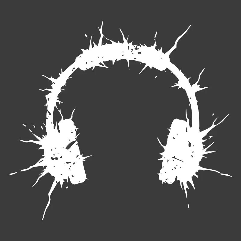 Écouteurs Grunge Explosion Art Vector
