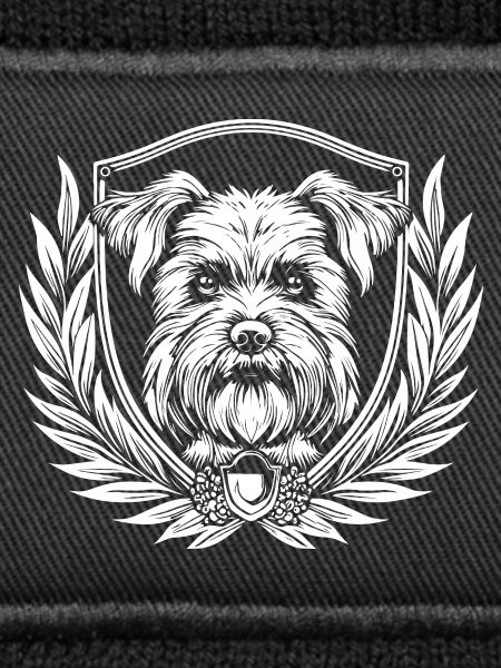 Wappenhund mit Lorbeer