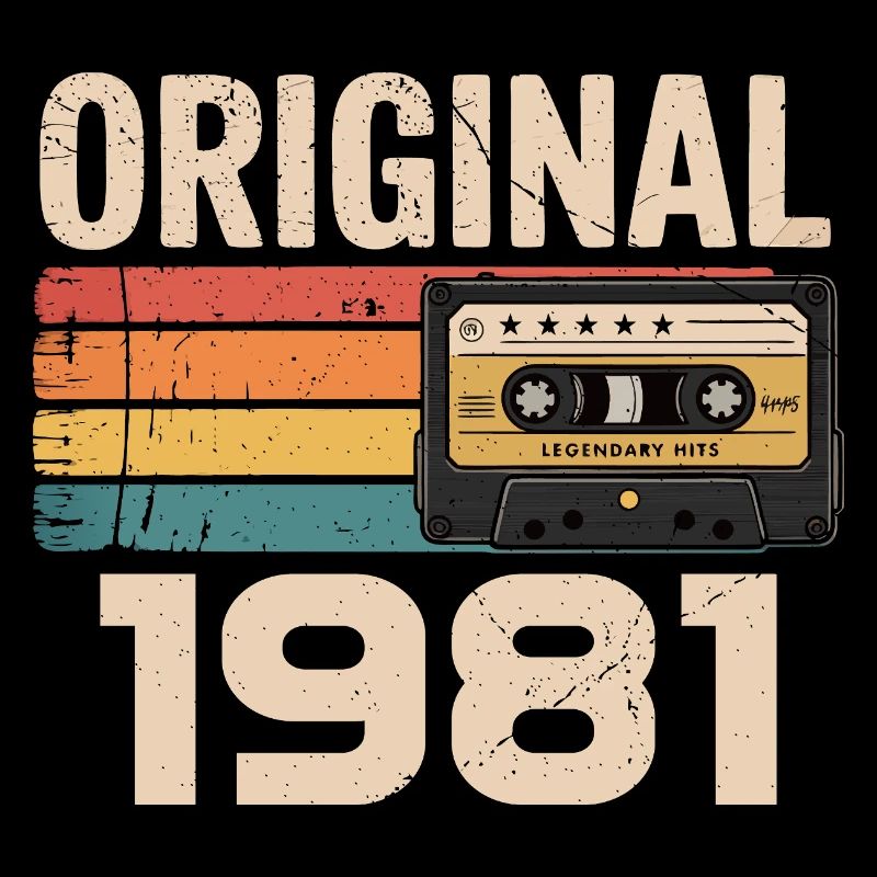 Original 1981 Vintage 1981 Rétro Anniversaire