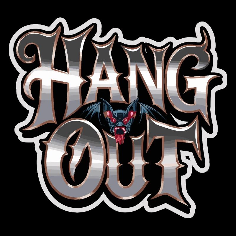 Hang Out Bat Horror Saying For Dark