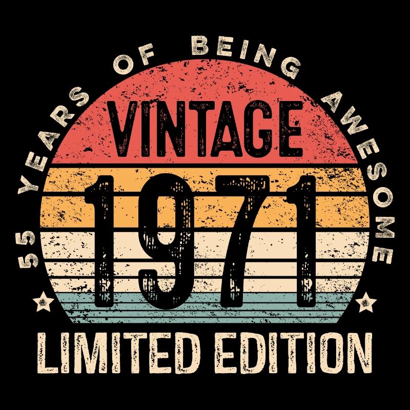 Vintage 1971 Limited Edition 55-Year-Old 55th Bday