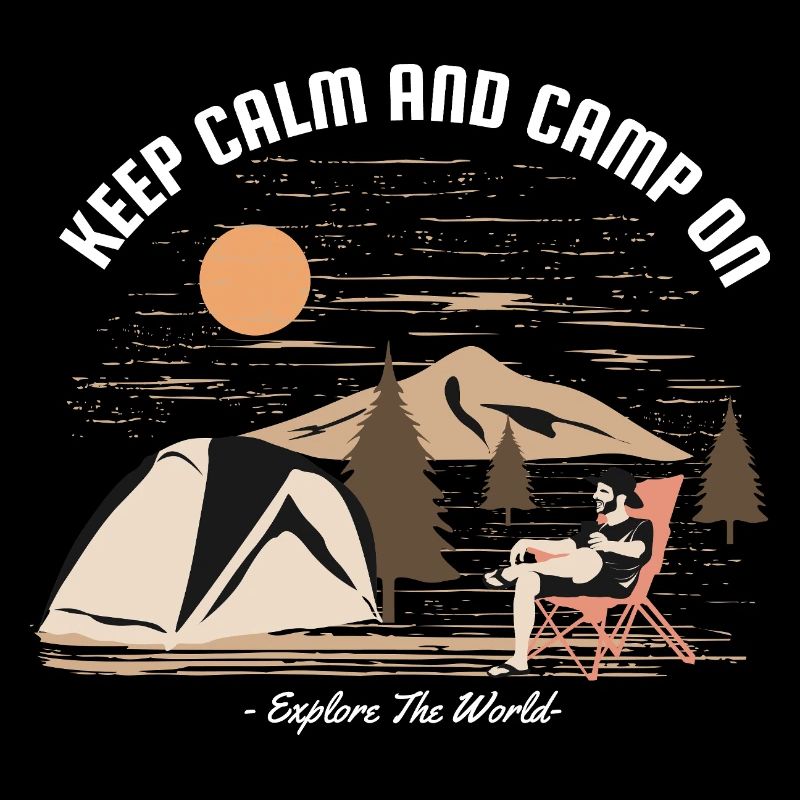 Keep Calm and Camp On Funny Camping