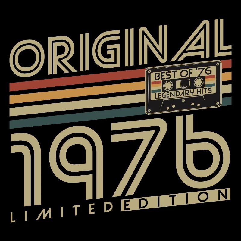 Original 1976 Retro Vintage Geburtstag Geschenk