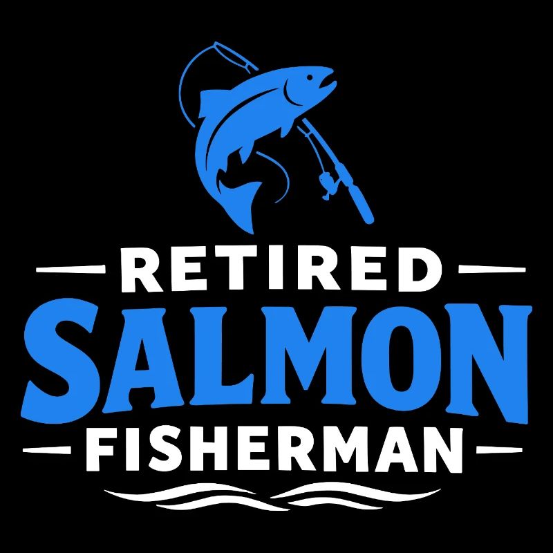 Pêcheur de saumon à la retraite Humour de pêche