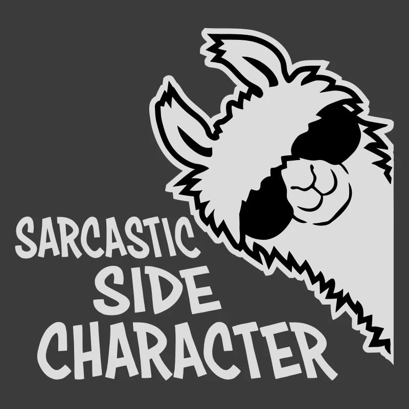 Lama Alpaka Sarcastic Side Character Sarkastisch