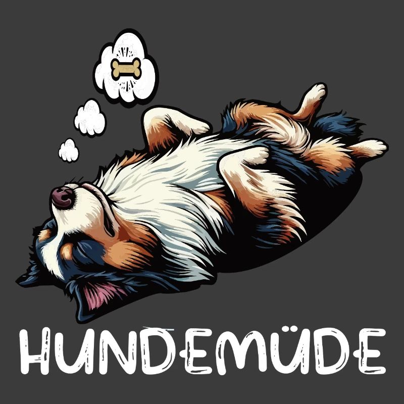 Hundemüde Australian Shepherd Aussie Aussiehalter