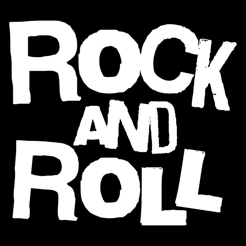 Rock and Roll Bold Typography T-Shirt