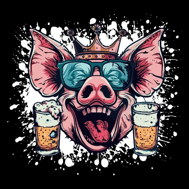 Schwein Bier Lustig