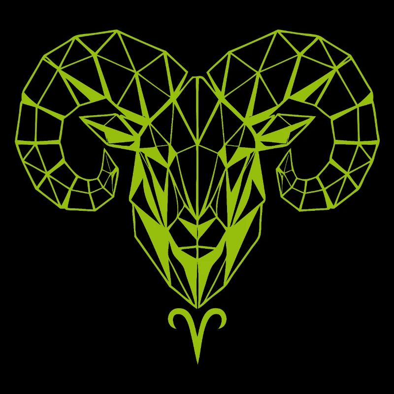 Geometric Rams Head Mesh Design
