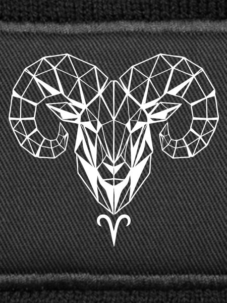 Geometric ram's head