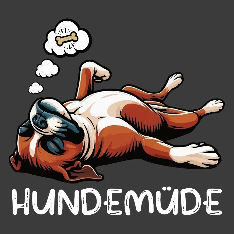 Hundemüde Boxer Boxerhalter Boxerhund Boxerhunde