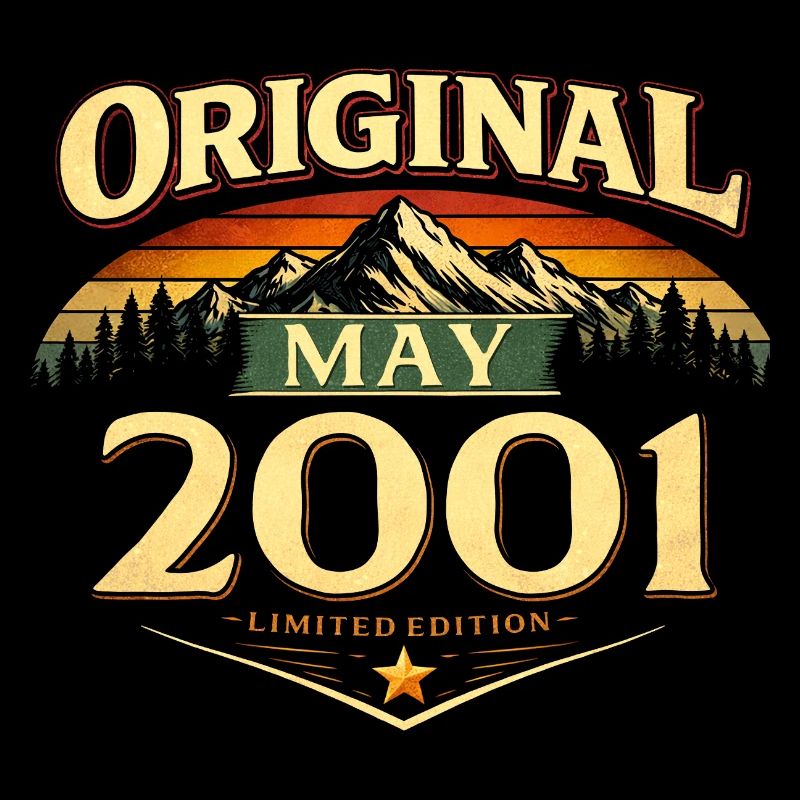 25. Geburtstag Geschenk Original Mai 2001