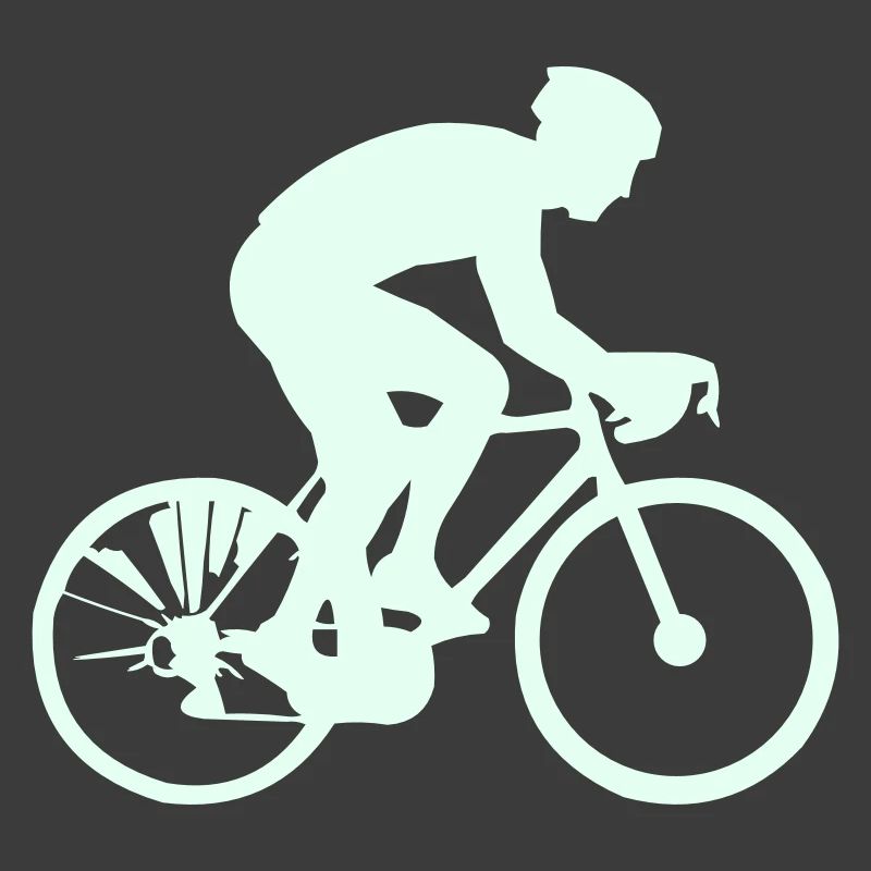 Radfahrer Silhouette Mint