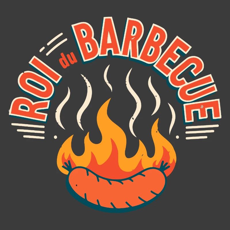 Sausage on fire barbecue