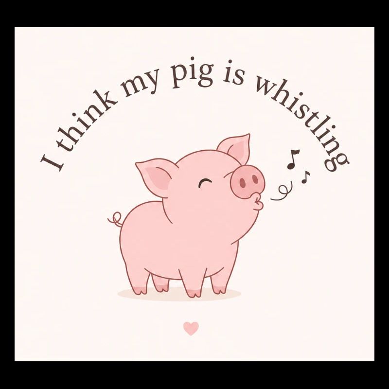 Je crois que mon cochon siffle