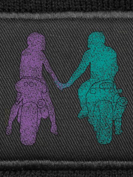 Motorradfahrer Paar