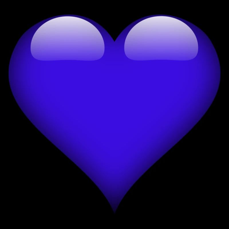 Glänzendes Blauherz