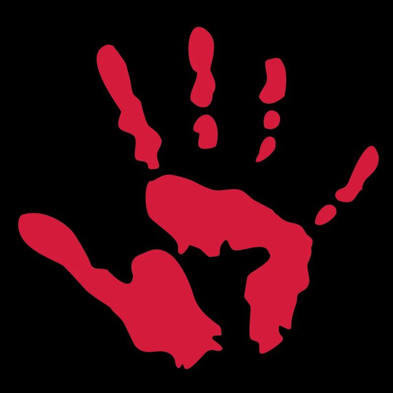 Abstrakte Handform mit lebendiger Farbe