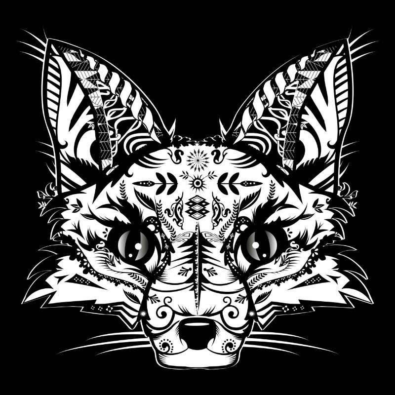 Une tête de renard- blanc
