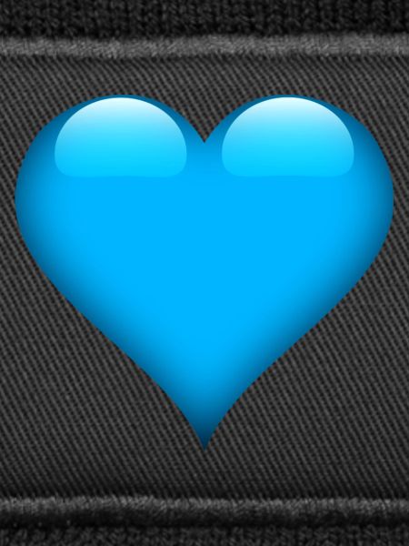 Blaues Gloss-Herz Design