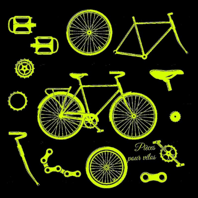 Illustration de pièces de vélo