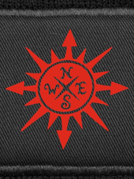 Red sun and compass