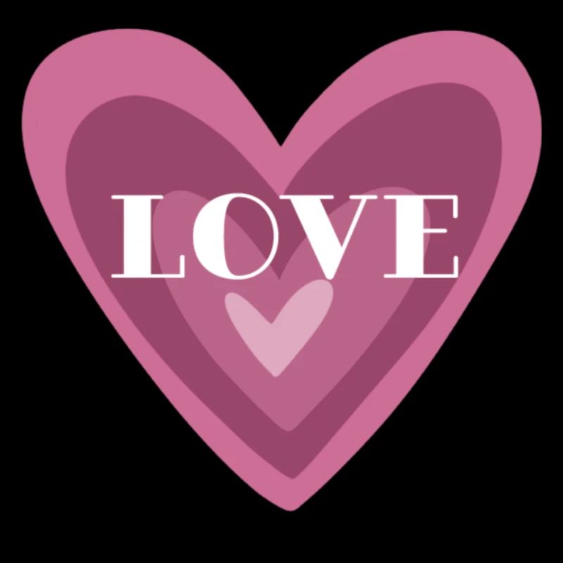Amour cœur rose