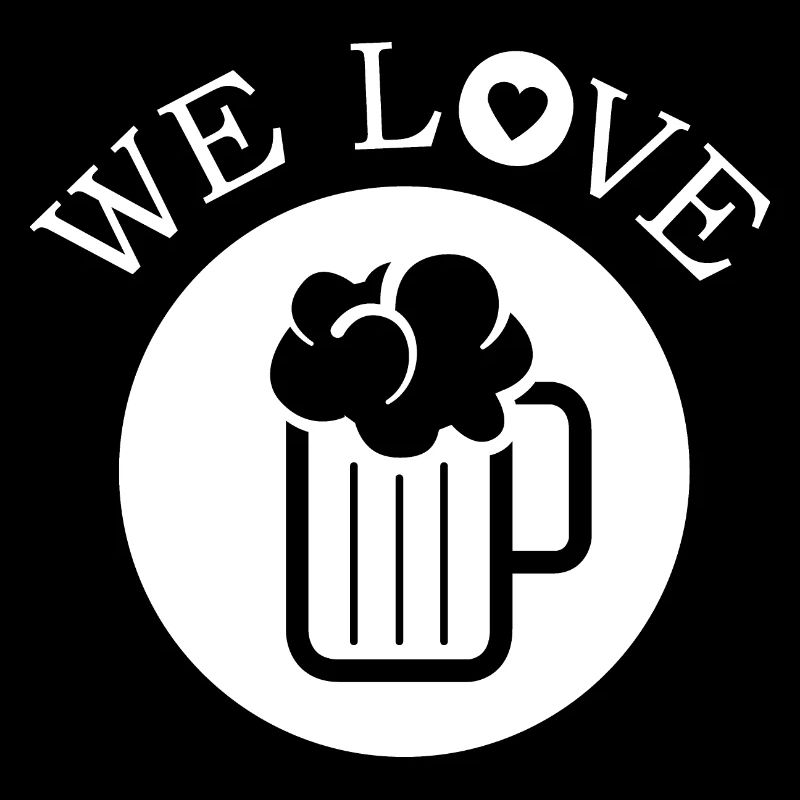 we love beer beer mug icon illustration logo