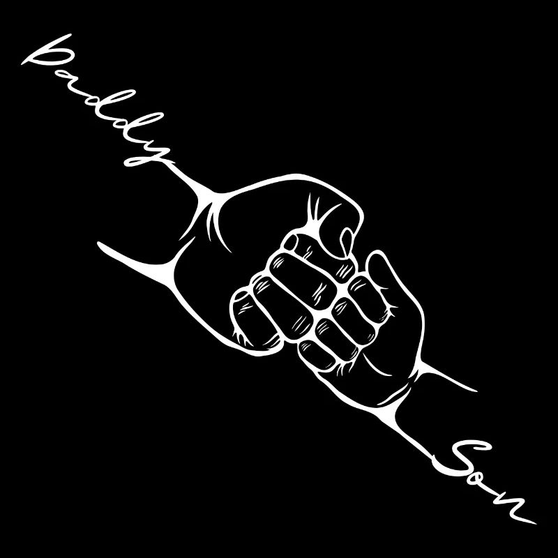 Vater-Kind-Matching-Punsch fist bump