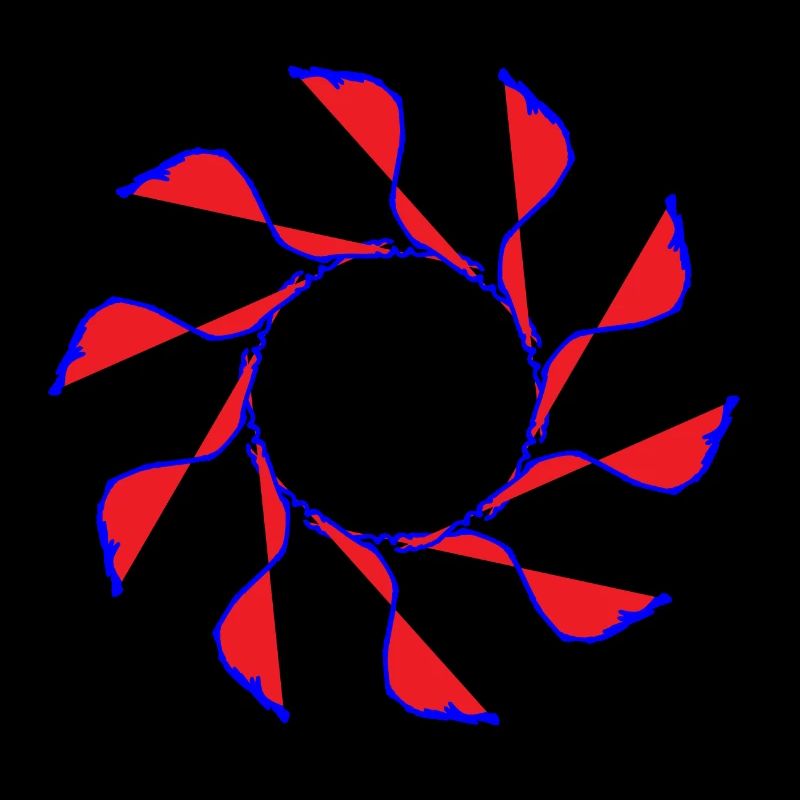 Pinwheel, Flower, Random Pattern Gyroscopic