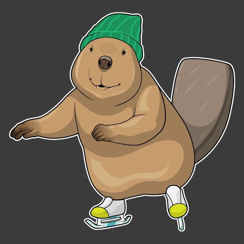 Biber Eislaufen Schlittschuhe