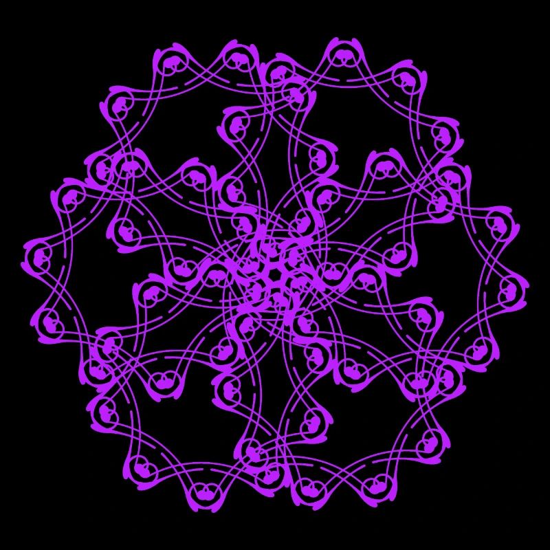 Random patterns circled