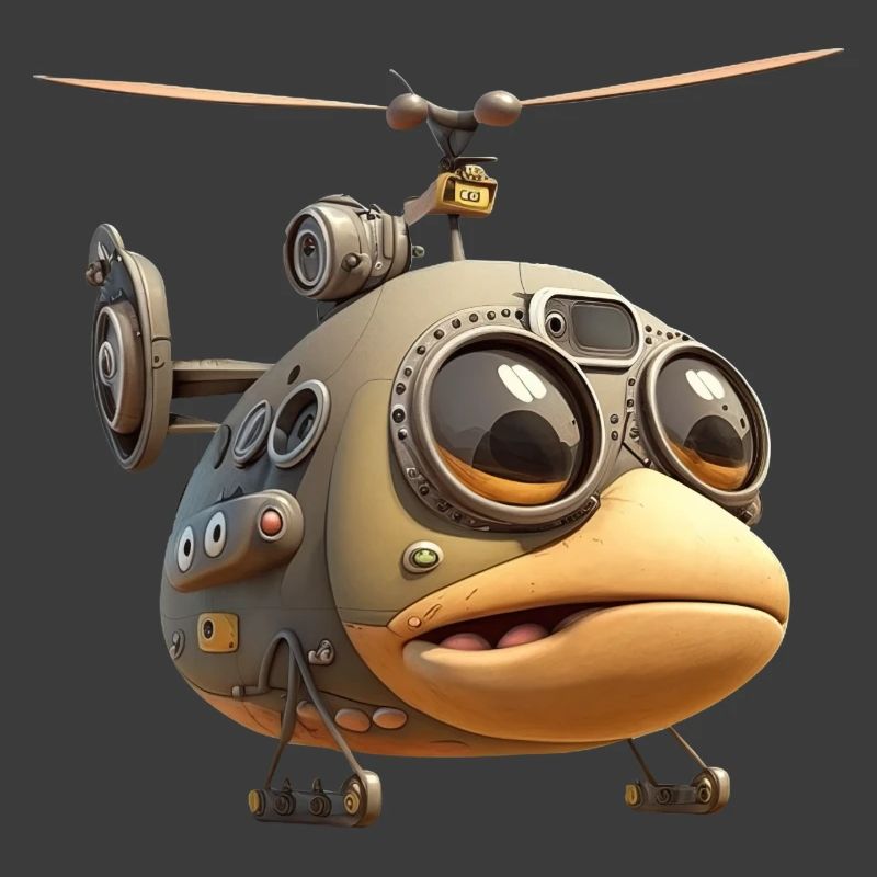 Comic Hubschrauber