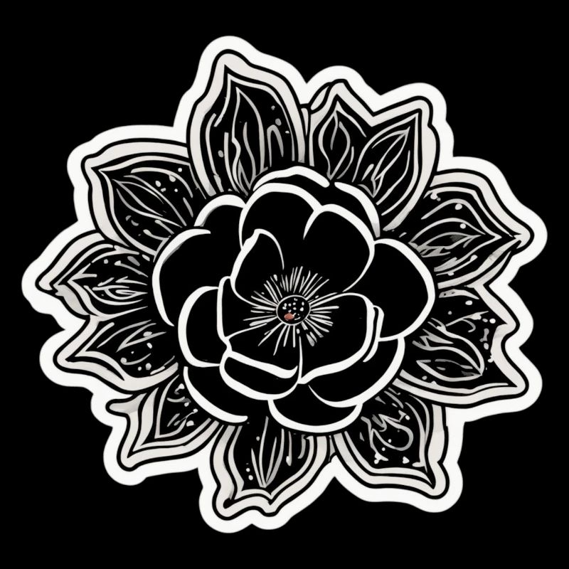 La beauté et le charme d’une fleur monochrome