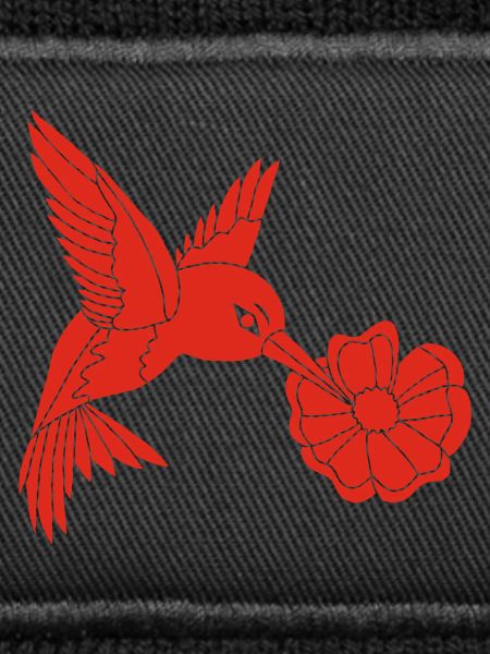 Red Foraging Bird