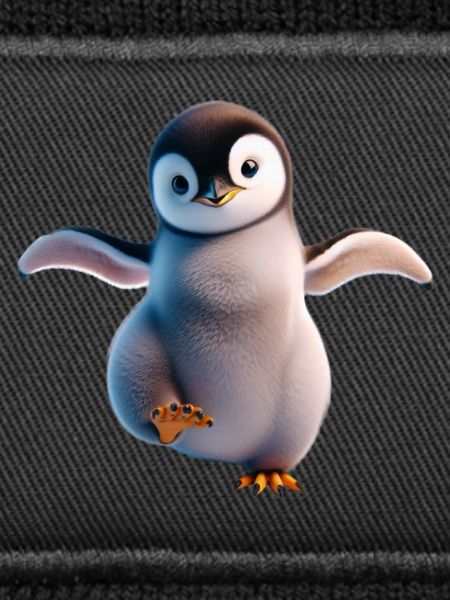 A happily dancing penguin