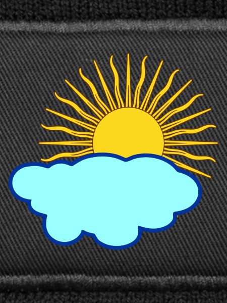 Sonne hinter Wolke