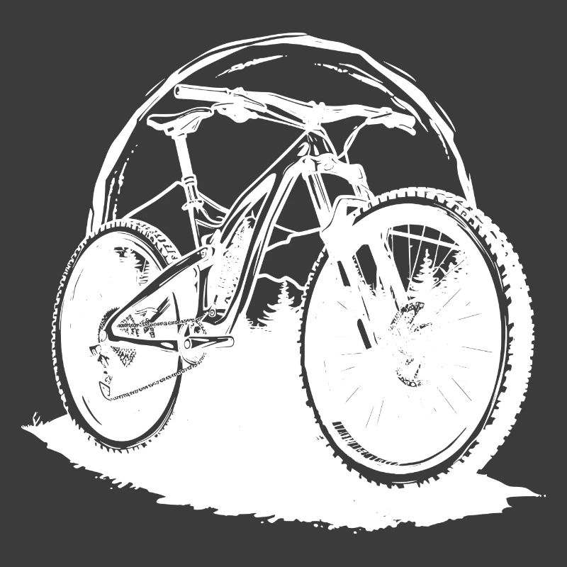 Mountain biking illustration