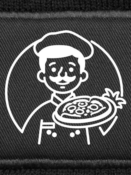 Pizzabäcker Line Art