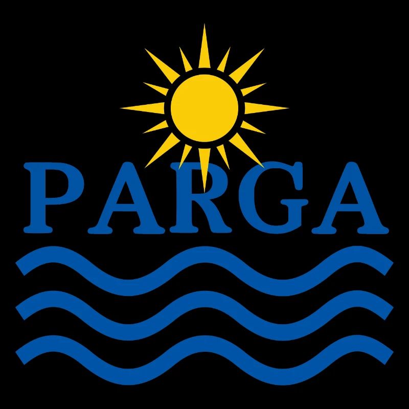 Conception du logo Parga Sun and Waves