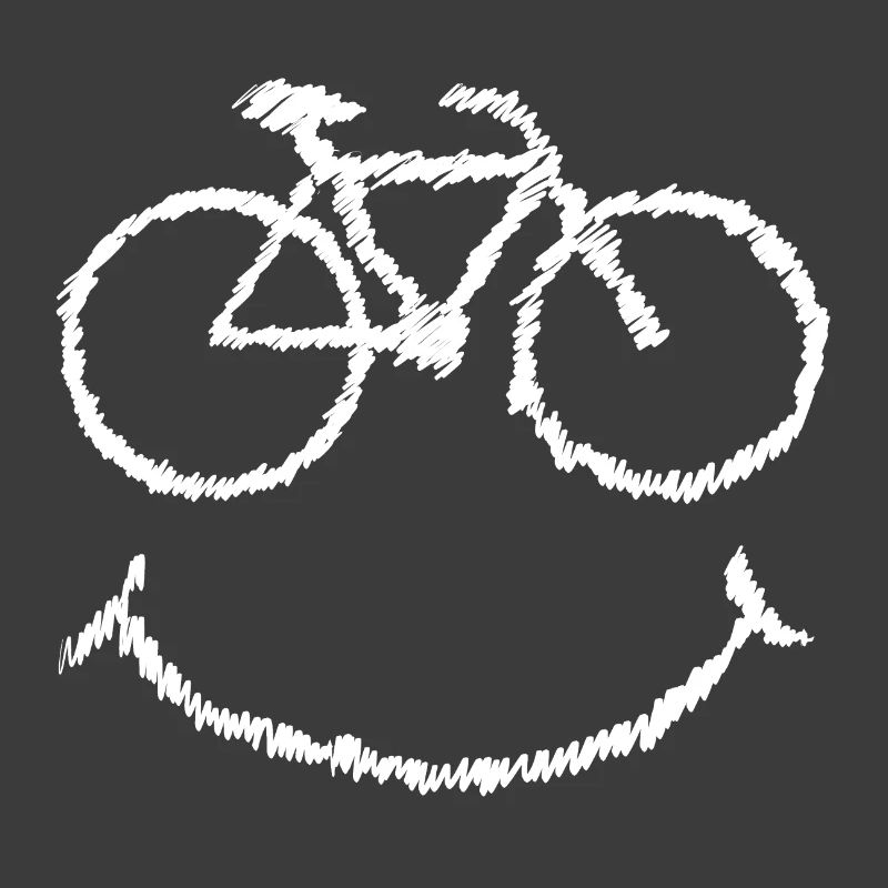 Bicycle Smile Doodled idée cadeau pour le cyclisme
